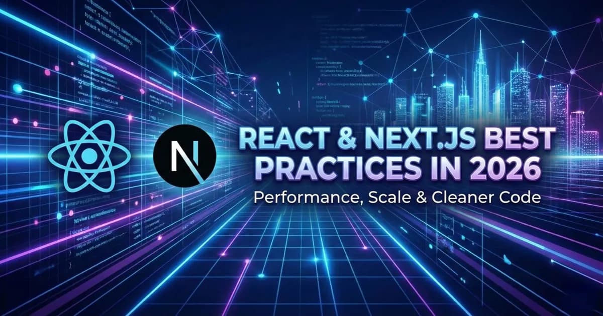 React & Next.js Best Practices in 2026: Performance, Scale & Cleaner Code